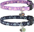 Cat Collar Breakaway, 2 Pack Cotton Cats Collars by Giecooh