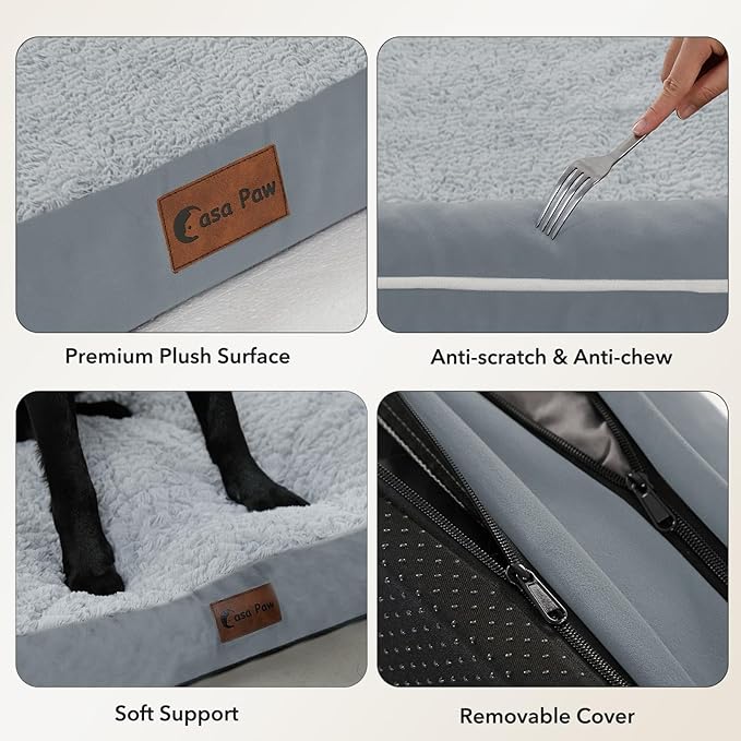 Orthopedic Dog Beds for Extra Large Dogs, Waterproof Egg Crate Foam XL Dog Bed - Image 6