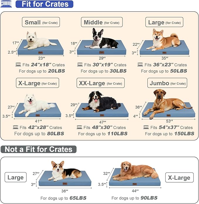 Outdoor Dog Bed for Small Dogs, Waterproof Dog Crate Bed for Medium Dogs Cats - Image 6