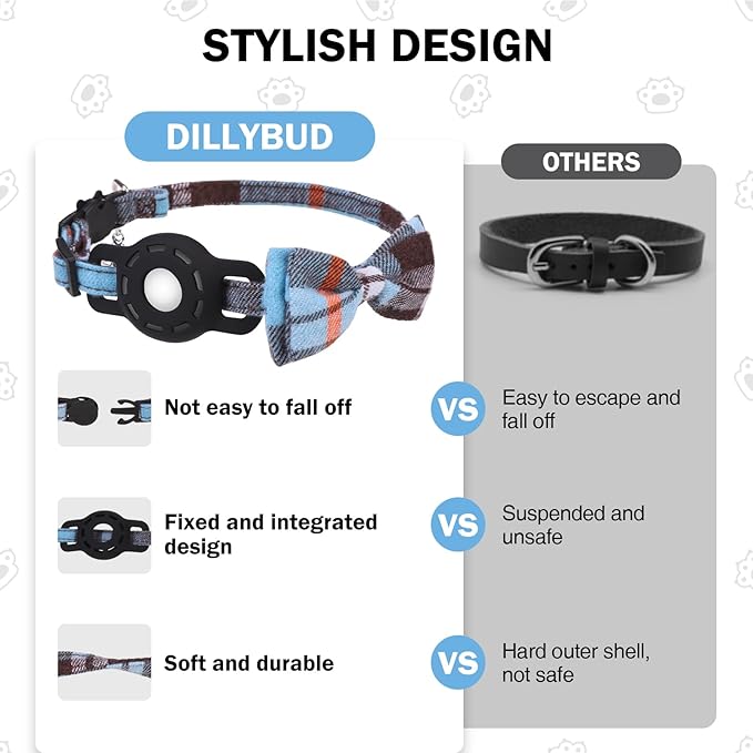 Airtag Cat Collar with Bells, Kitten Collar Breakaway - Image 4