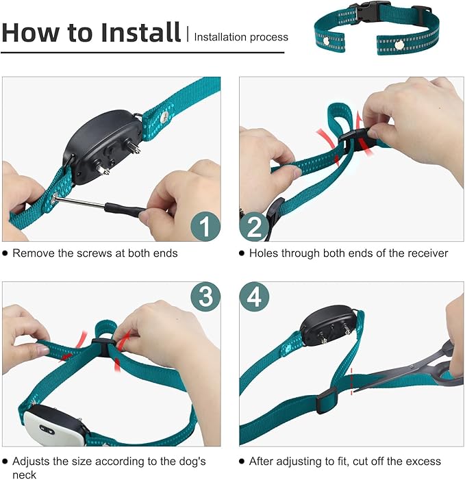 Collar Replacement Strap, Reflective Replacement Nylon Collar Strap Dog GPS - Image 6