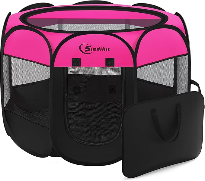 Dog Cat Playpen, Large Puppy Pet Playpen, Dog Crate Tent Cage Indoor/Outdoor by Siedihit