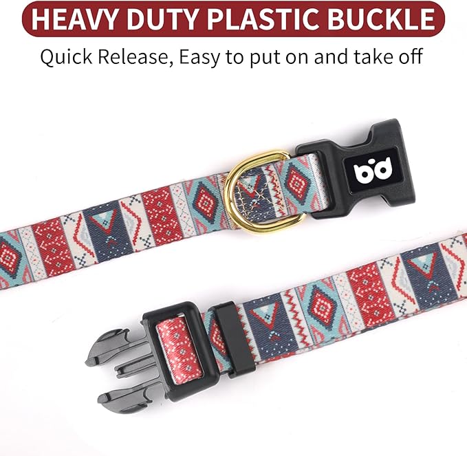 QQPETS Adjustable Soft Dog Collar: Print Flower Pink Multicolor Cute Patterns - Image 3