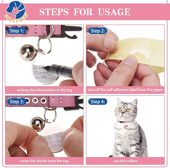 Leather Personalized Breakaway Cat Collar - Image 5