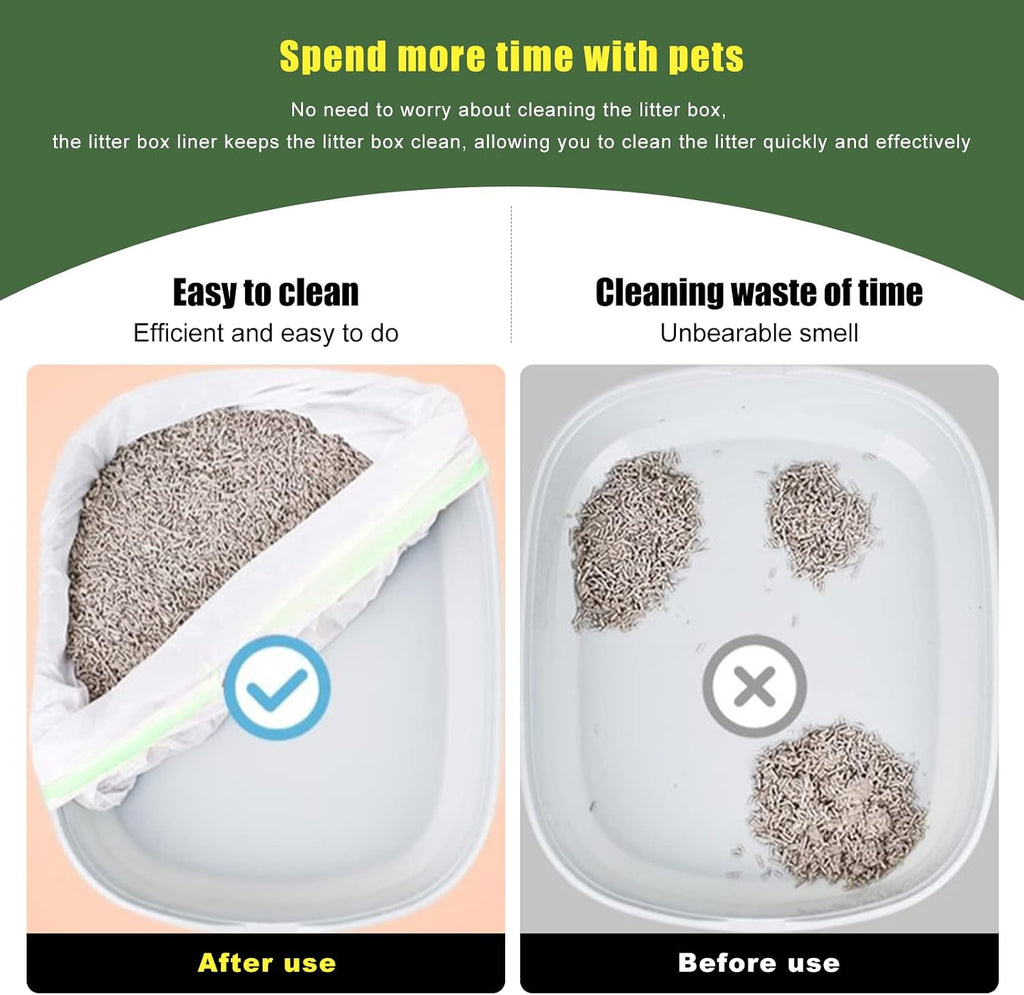 35 Count Cat Litter Box Liners, Sifting Litter Box Liners