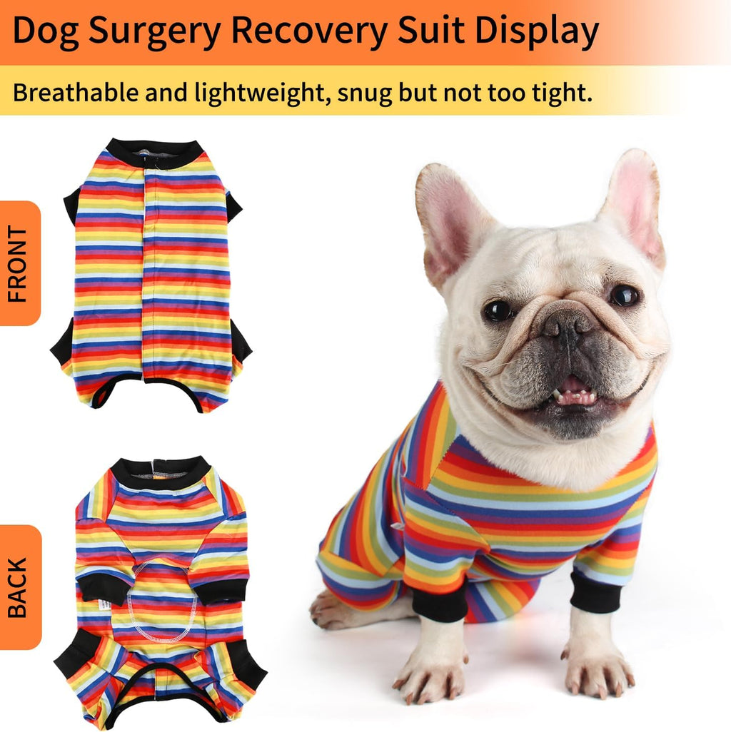 Dog Onesie for After Surgery Recovery Suit Pet Surgical Suit for Female Male Cone E-Collar Alternatives After Spay Abdominal Wounds Protector Dog Anti-Licking Onesie for Small Medium Dogs