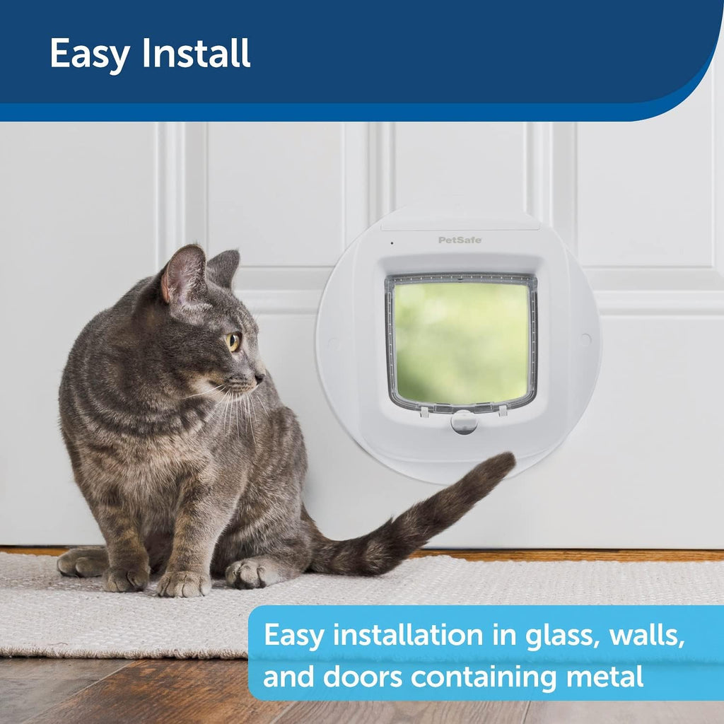PetSafe Installation Adapter, Mounting Adapter for Installation of PetSafe Microchip Cat Flap and Manual Cat Flap, for Glass, Walls and Metal Doors, White (Pack of 2)