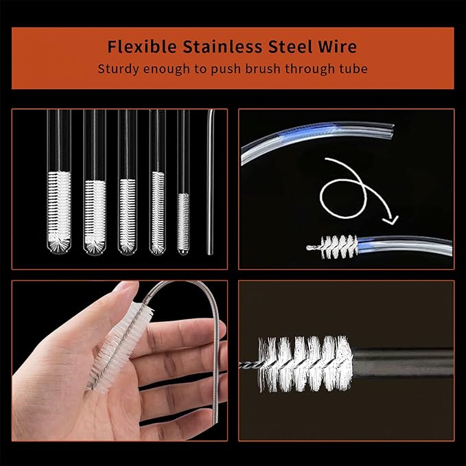 10 Pcs Flexible Drain Brush Straw Cleaner Brush Set, Pipe Cleaners Brush - Image 6