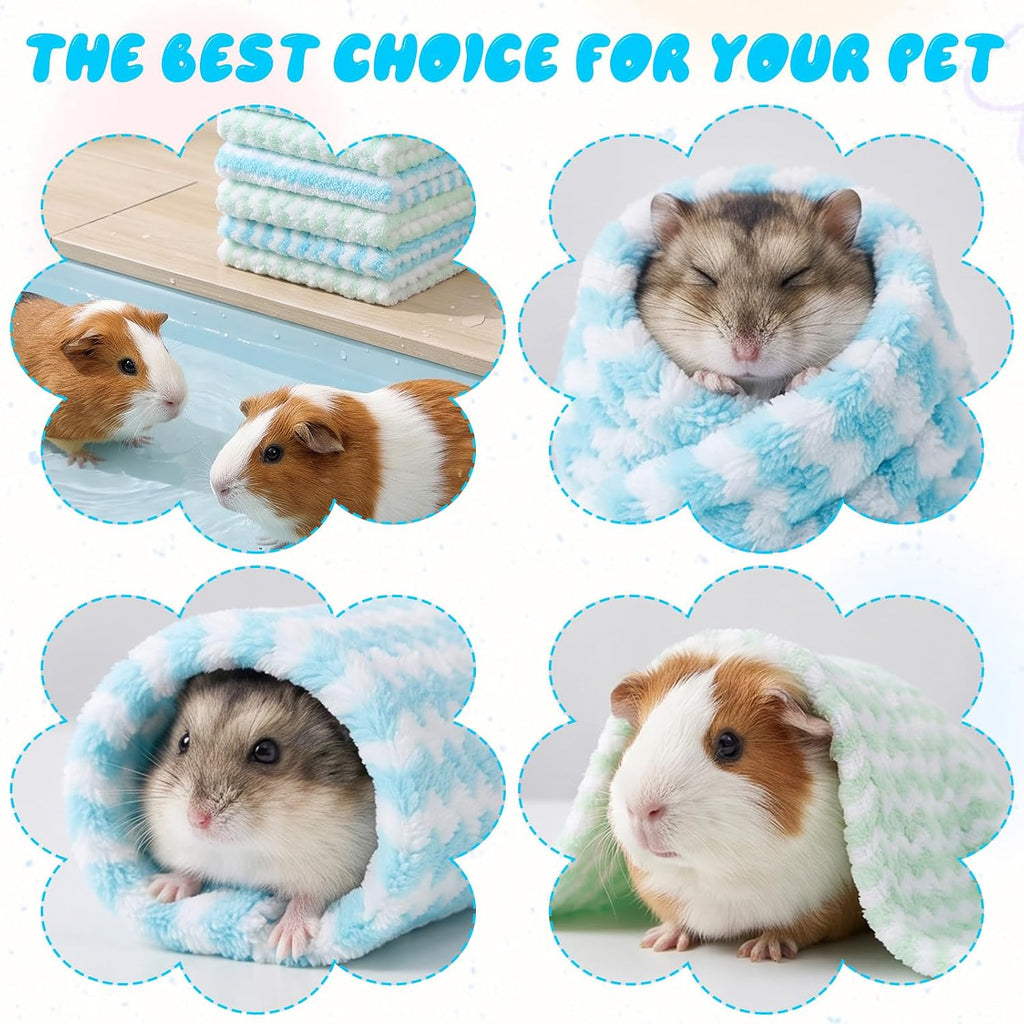 40 Pack Guinea Pig Blankets 12x12 Inch Coral Fleece Soft Washable Pads