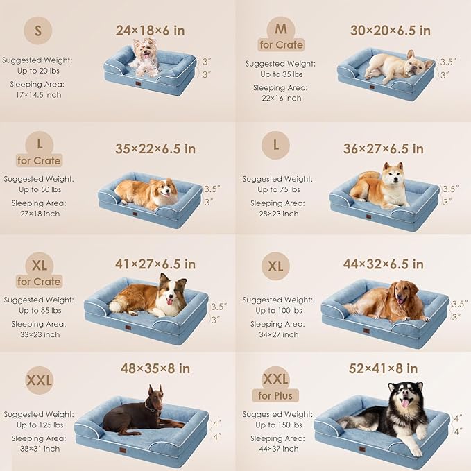 EHEYCIGA Orthopedic Dog Beds for Extra Large Dogs, Waterproof Memory Foam XXL - Image 2