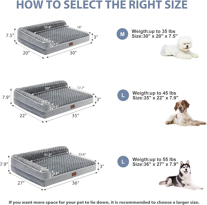 BFPETHOME Orthopedic Dog Beds for Large Dogs-Waterproof Sofa Pet Bed - Image 4