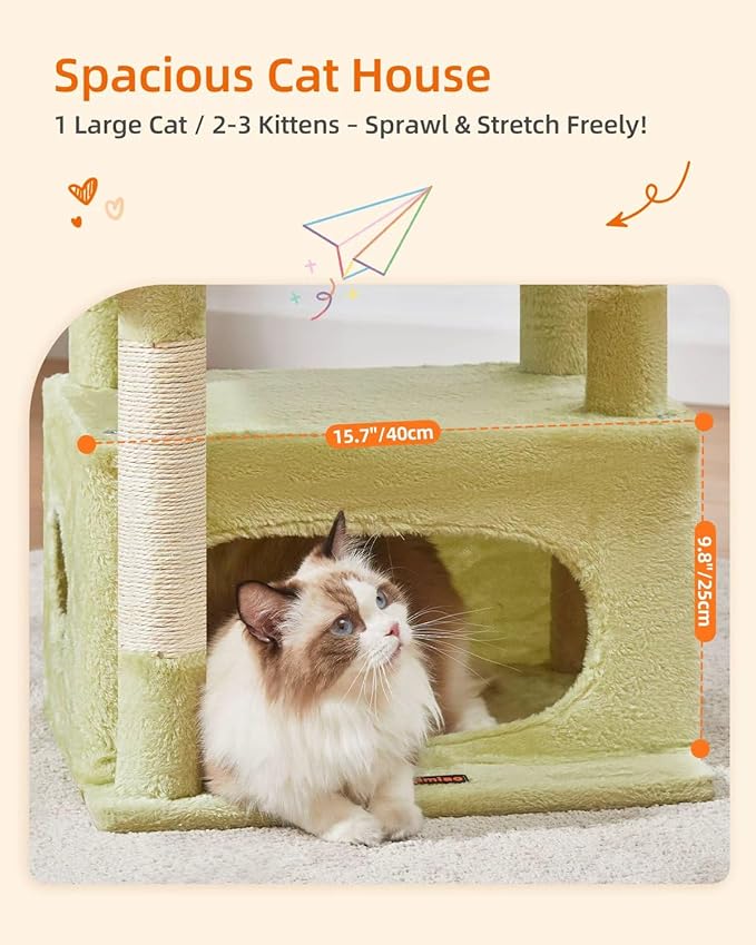 Taoqimiao Cat Tree, 38.5-Inch Cat Tower - Image 2