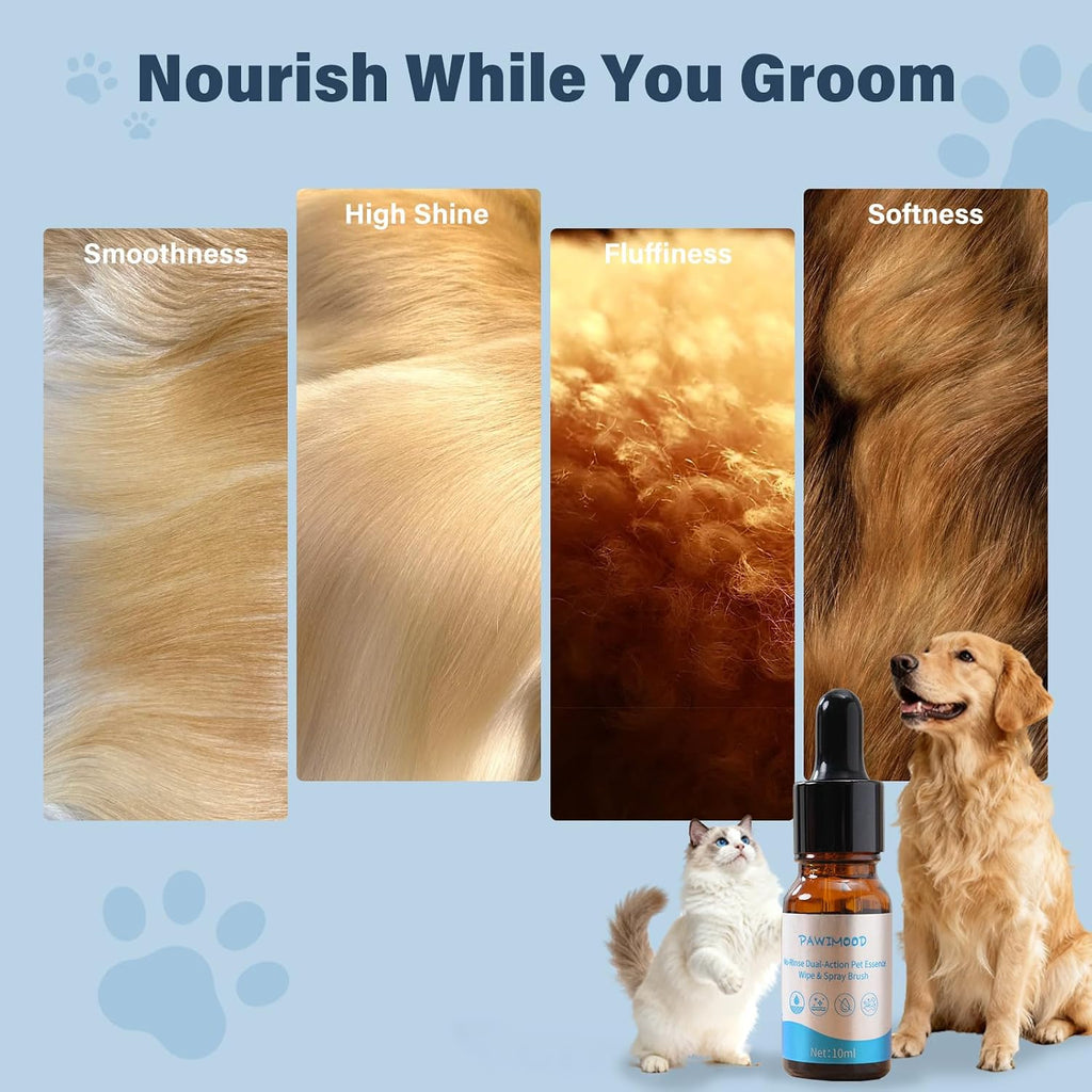 Cat Steam Brush, 5-in-1 Self-Cleaning Spray Deshedding Tool, with Shampoo