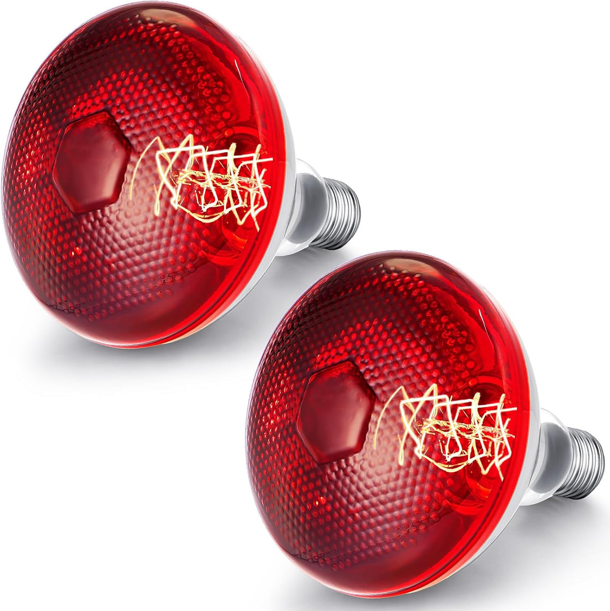 VIHOSE 8 Pack Heat Lamp Bulbs, Red Infrared Bulbs 120 V, 150 Watt