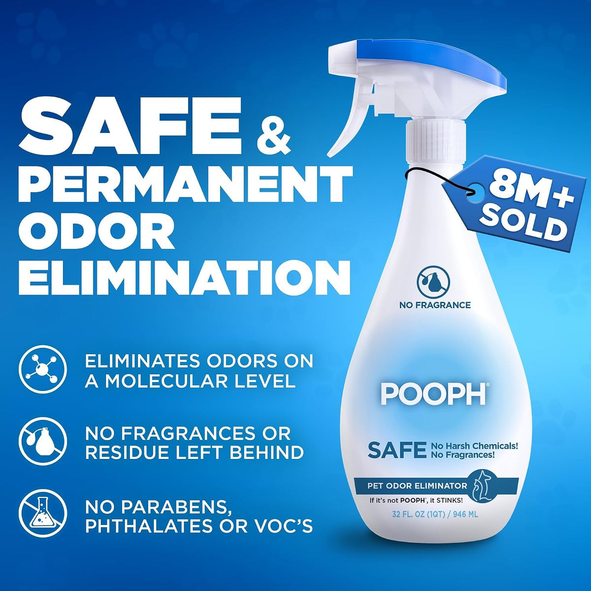 POOPH Pet Odor Eliminator Spray, 32 fl oz