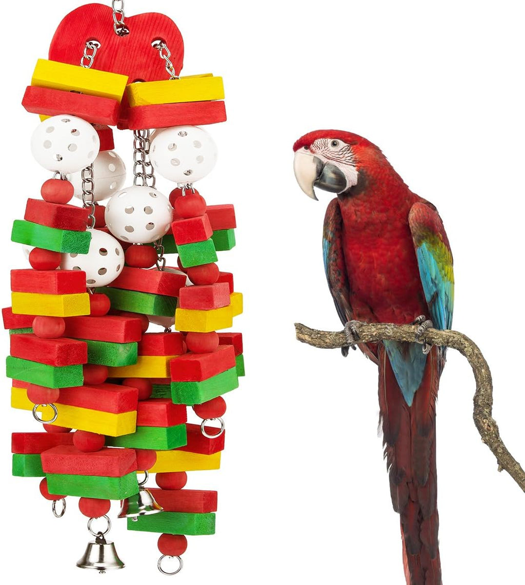 Large Bird Parrot Toys for Cockatoos African Grey Macaws Amazon Parrots