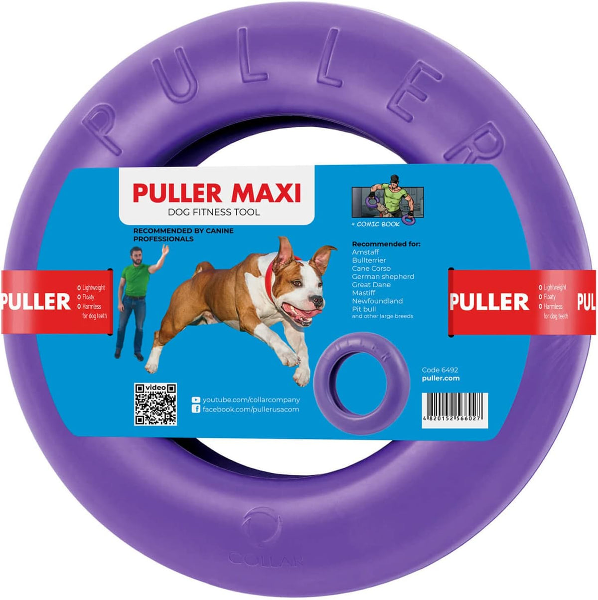 COLLAR Puller Dog Toy Ring for Small Medium Large Dogs Fetch Floating Disc