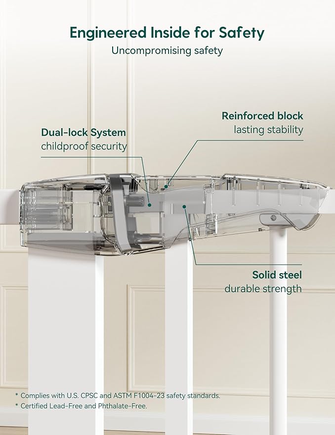 Babelio 36" Tall Baby Gate, PressGuard P7, 29-55" Auto Close Pressure Mounted - Image 3
