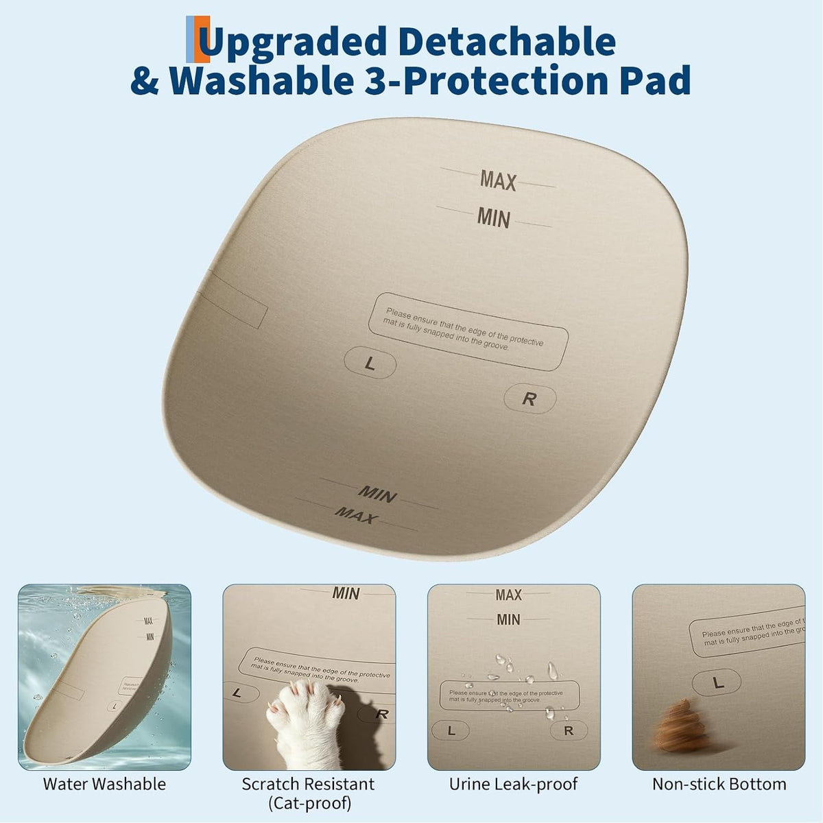 Automatic Cat Litter Box with Safty Sensor System, App Control