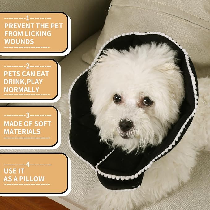 Adjustable Small Dog Cone, Soft Cat Recovery Cone Collar, Cute Cat Surgery - Image 3