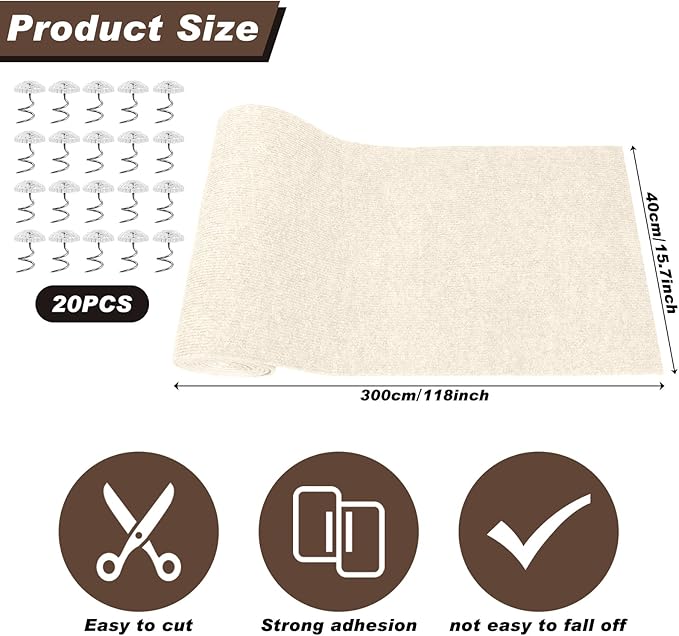 Cat Scratching Mat, DIY Cat Scratchers Furniture Protector - Image 2