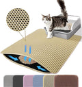 Jumbo Cat Litter Mat, 46x26 Inches Double Layer Honeycomb Litter Trapping Mat by Petinstinct