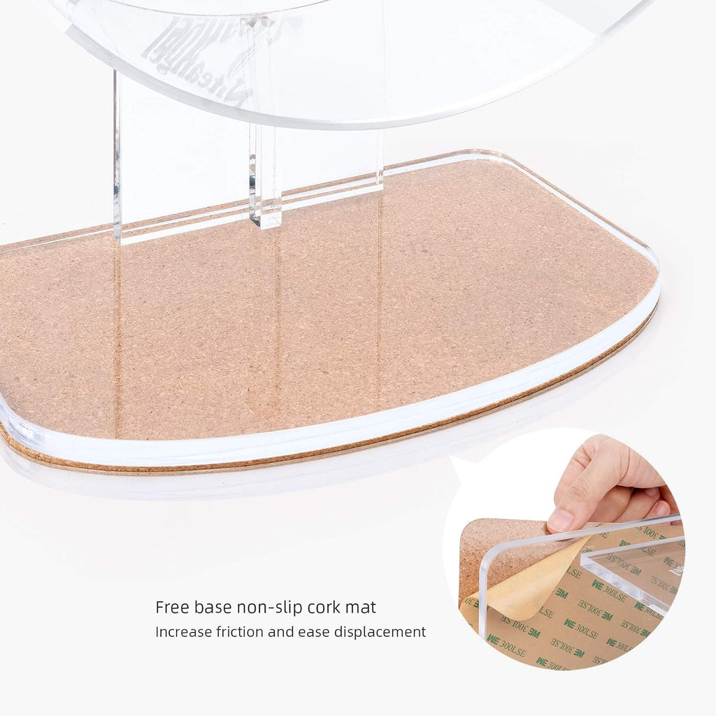 Niteangel Silent Hamster Exercise Wheel - Dual-Bearing Quiet Spinning Acrylic Hamster Running Wheel for Hamsters, Gerbils, Mice, Degus, or Other Small Animals (Large - Wider Version)