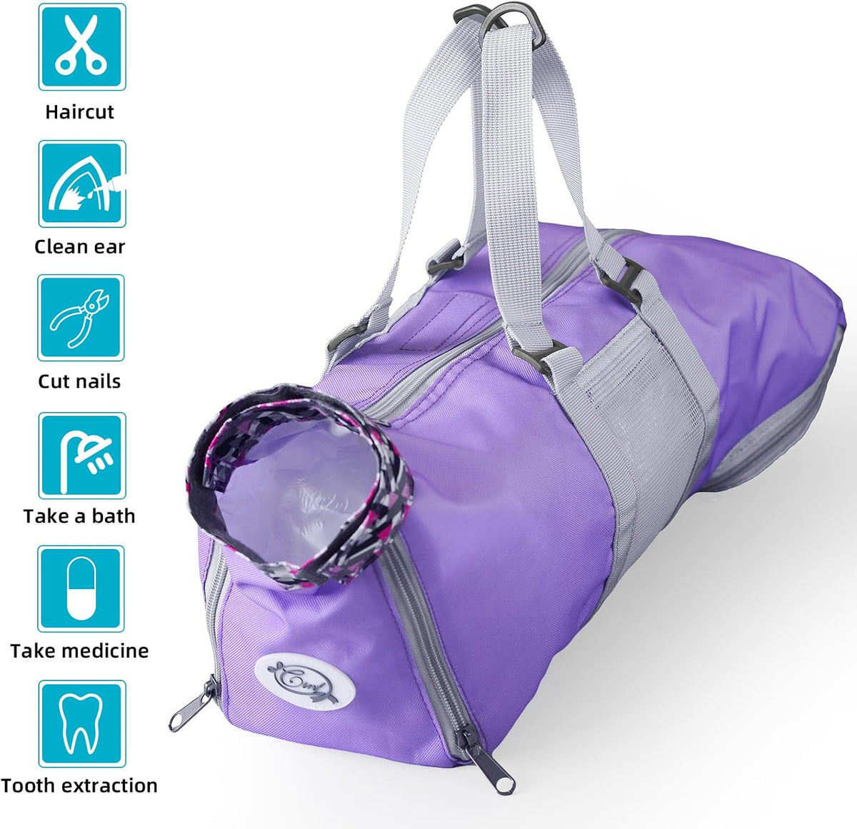 Cinf Cat Restraint Grooming Bag, Anti-Scratch Tool for Nail Trimming
