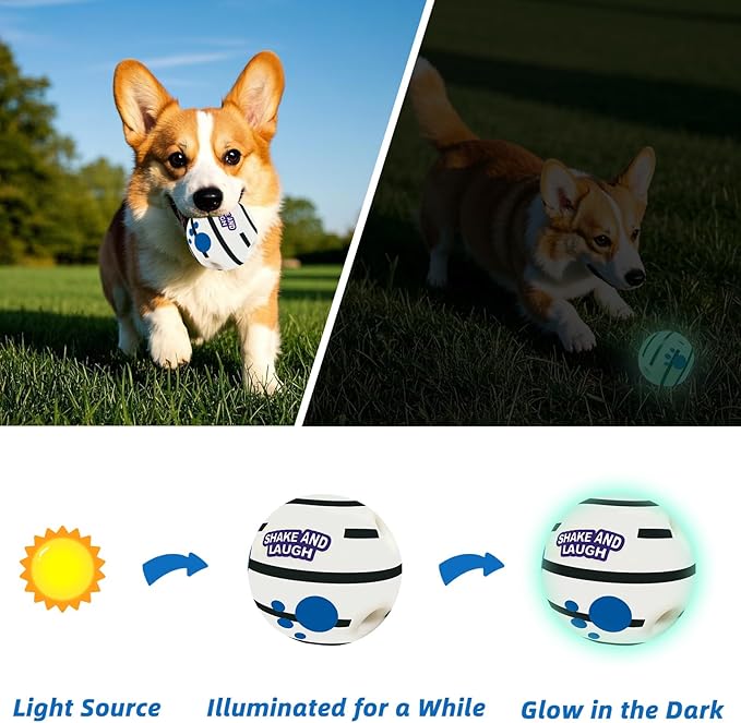 Glow in The Dark Dog Toys Ball, Interactive Dog Ball, Shaking - Image 6