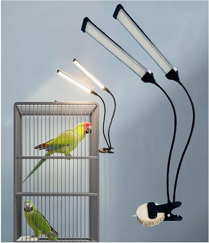 KINGYEENUO Double-Headed LED Bird Cage Light, Full Spectrum LED Pet Light by KINGYEENUO