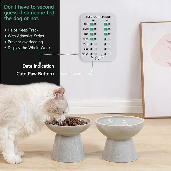 YAUYIK Dog Feeding Reminder, Puppy Feeding Schedule Chart, AM/PM Daily - Image 2