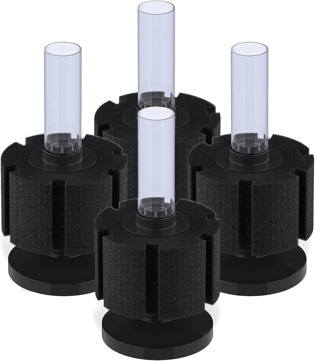 Pawfly Aquarium Bio Sponge Filter Quiet Betta Fry Shrimp and Small Fish Foam Filter for Fish Tank up to 30 Gallons, 4 Pack