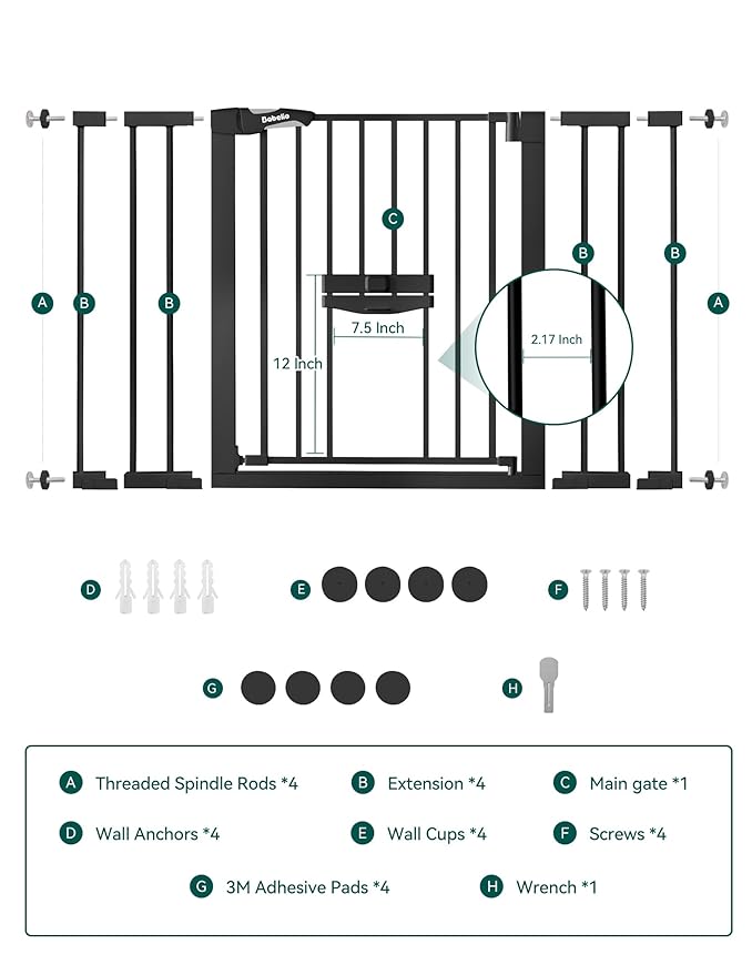 BABELIO 29-48" Extra Wide Baby Gate - Image 7