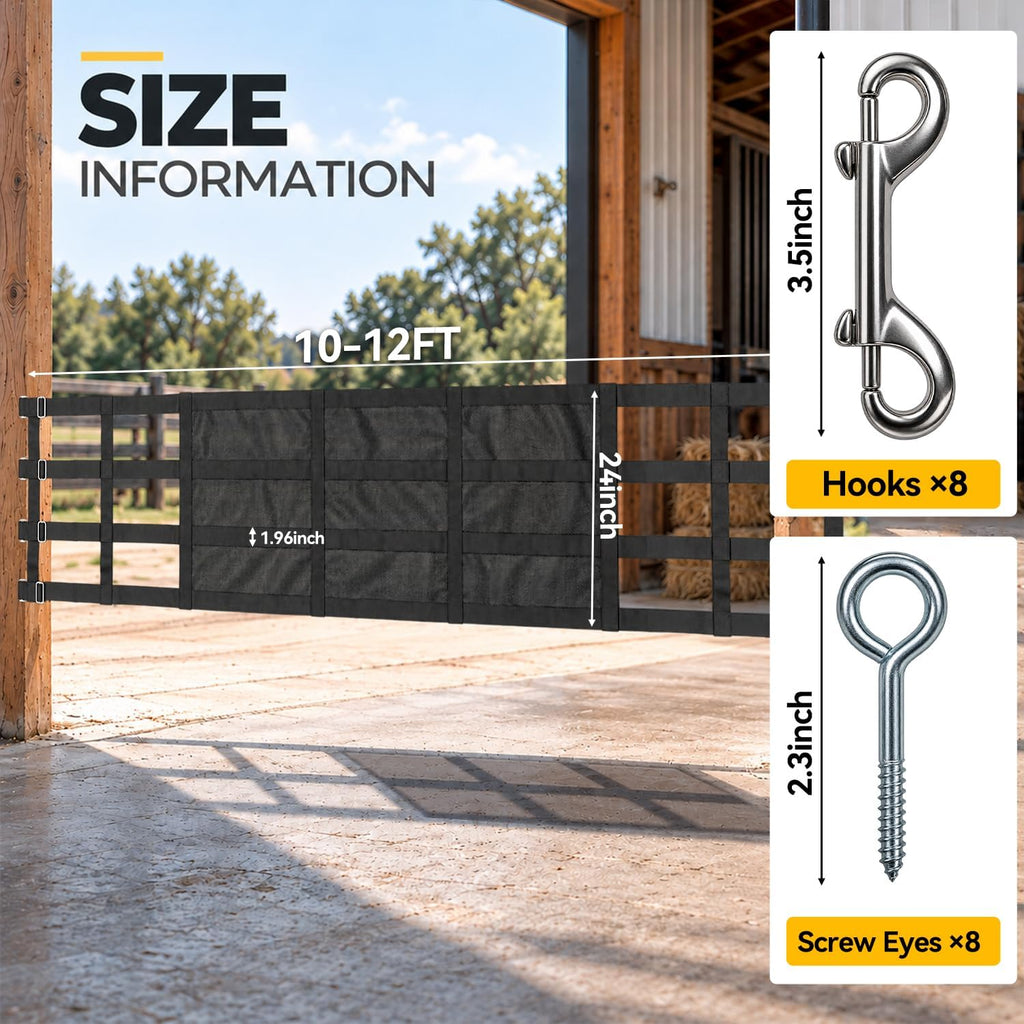 Aisle Guard Adjustable Length 10' to 12' Stall Guards