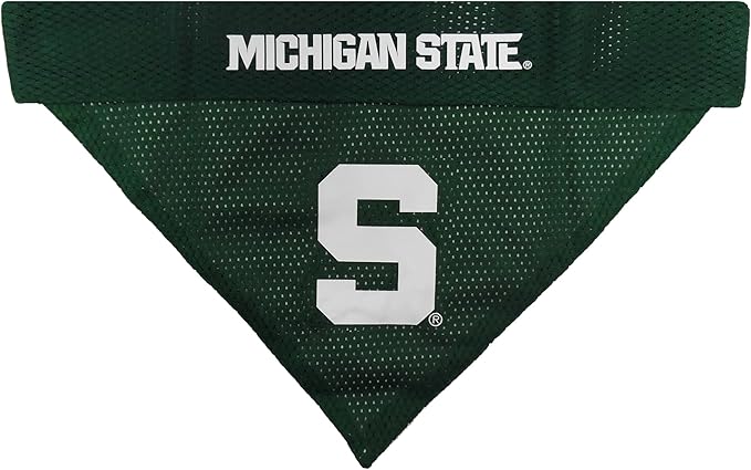 Pets First Collegiate Pet Accessories, Reversible Bandana, Michigan State - Image 2