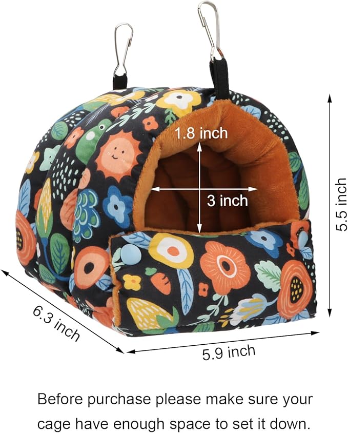 Wontee Bird Nest House Winter Warm Snuggle Hut Bird Bed Hanging Hammock - Image 4