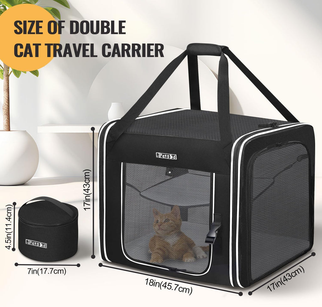 Petskd Combinable Pet Car Travel Carrier for a Large Cat/Medium Dog