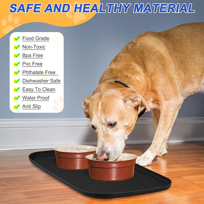 Silicone Pet Feeding Mat with Raised Edge - Image 3