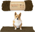 Dog Mud Mat, 31" x 20" Brown – Thick Microfiber Entry Rug for Snow, Mud & Salt – Absorbent, Quick-Dry, Washer-Safe & Non-Slip, Medium