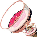 Inflatable Dog Cone Collar with Detachable Shield, Pink, M+