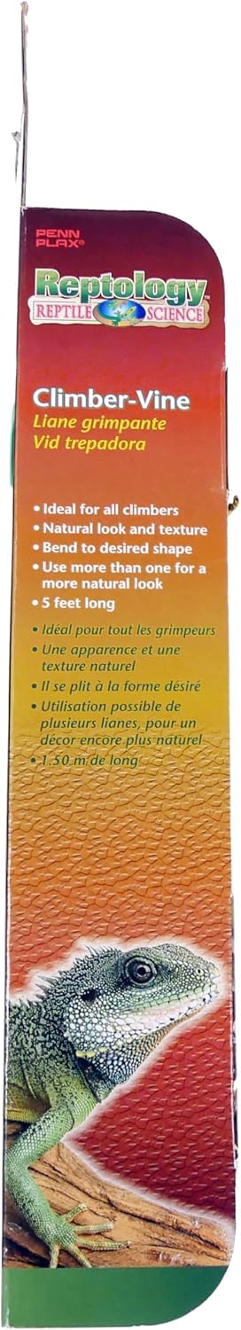 Penn-Plax Reptology Reptile Climber-Vine – Thick Green Vine Decoration for Terrariums – 5” Length (REP401)