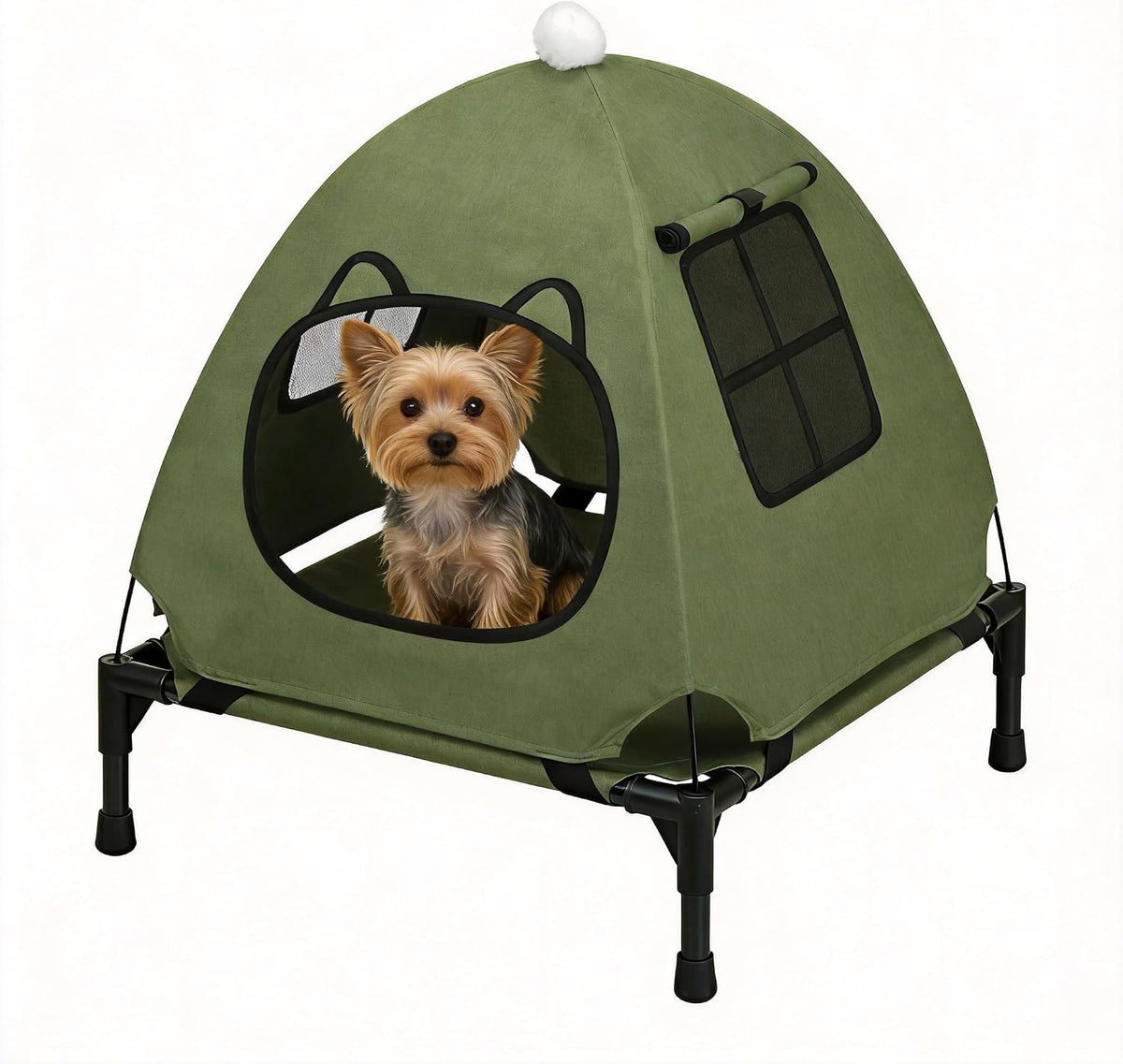 Elevated Pet Hammock Bed Tent House - Indoor/Outdoor, Quick Setup