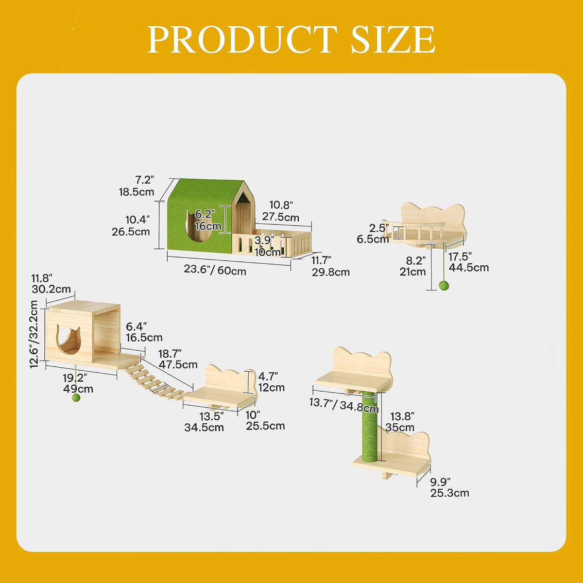 DWVO Cat Wall Shelves and Perches for Wall