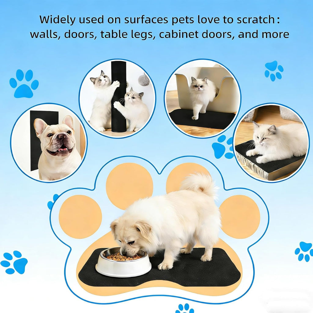 Pet Nail Filing Sandpaper, Scratch Board Replacement, Black, 10in x 13ft