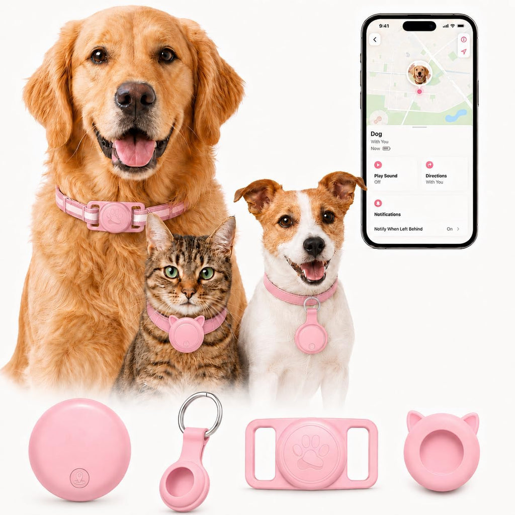 GPS Tracker for Dogs, Pet Location Tracker for Dogs & Cats, iOS Only(Black)