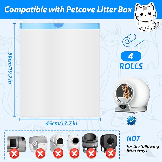 Litter Bags Compatible with Petcove, Durable Replacement Bags Compatible with - Image 2