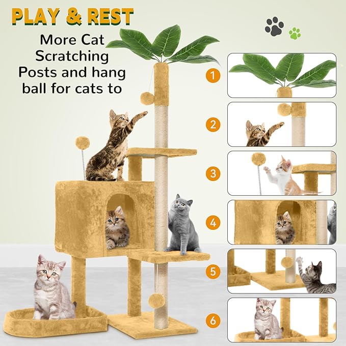 52in Multi-Level Cat Tower - Image 3