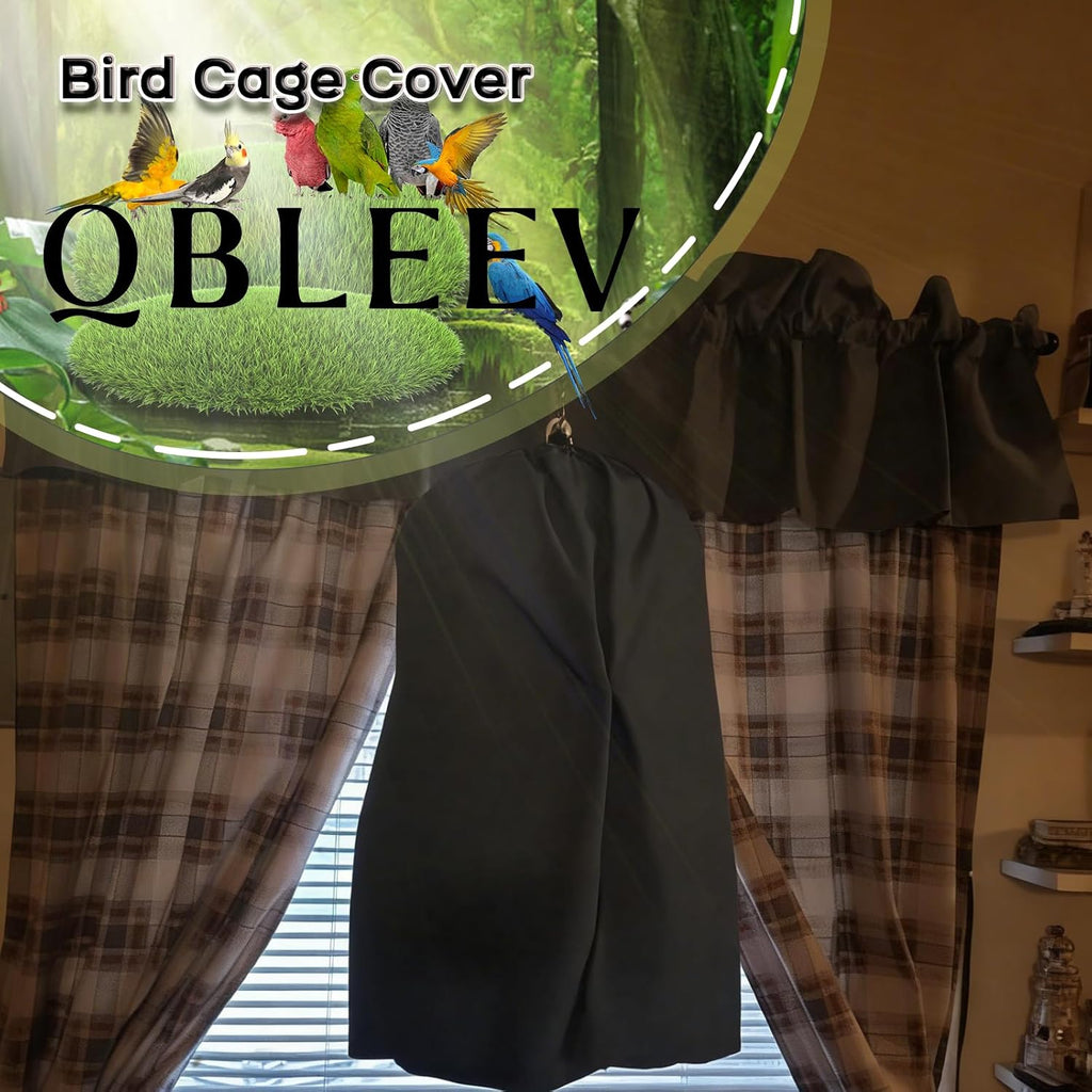 QBLEEV Round Parrot Birdcage Cover, Pet Universal Blackout Cage Cover Shade