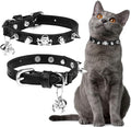 EXPAWLORER Leather Cat Collar for Girl Boy- Adjustable Pet Collar by EXPAWLORER