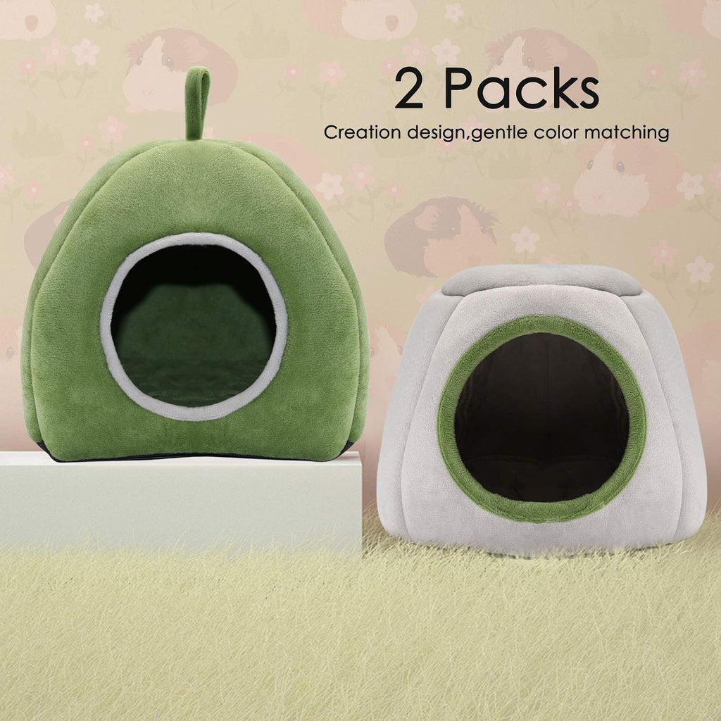 YUEPET Warm Guinea Pig Hideout,2 Pack Guinea Pig Bed Cave